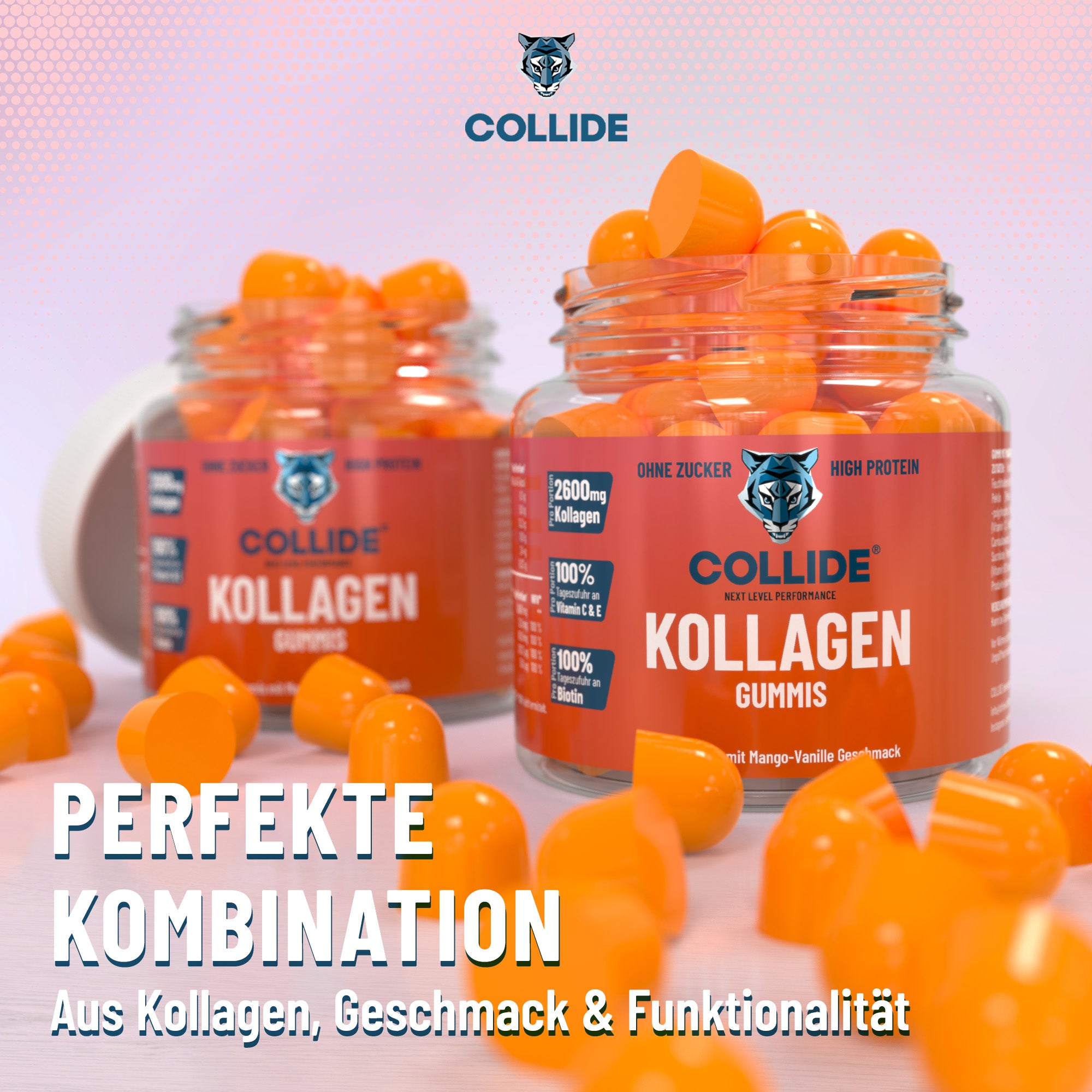 COLLIDE Kollagen Gums: Mango-Vanille, 60 St.