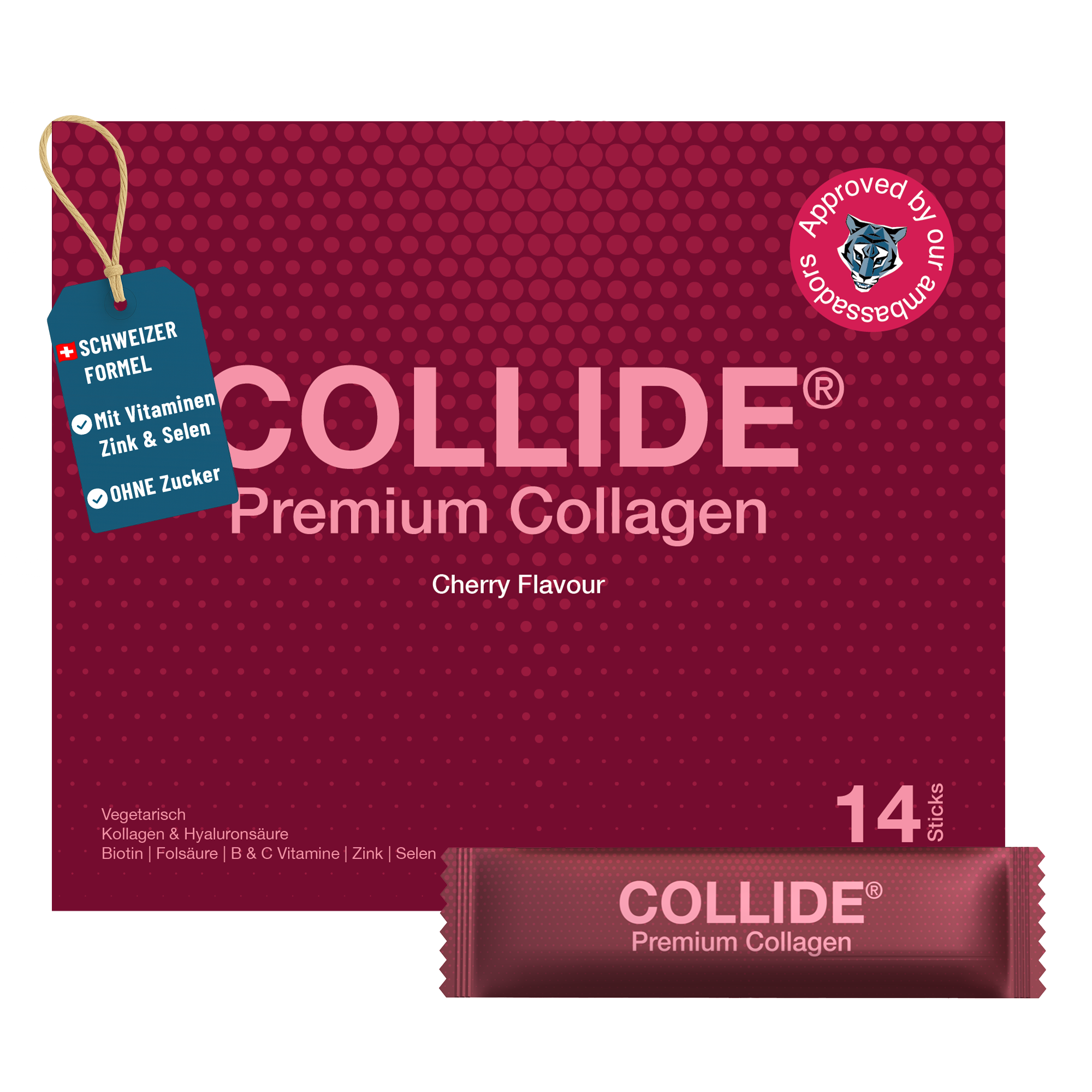 COLLIDE Kollagen-Hyaluronsäure Pulver - 🍒 cherry flavour