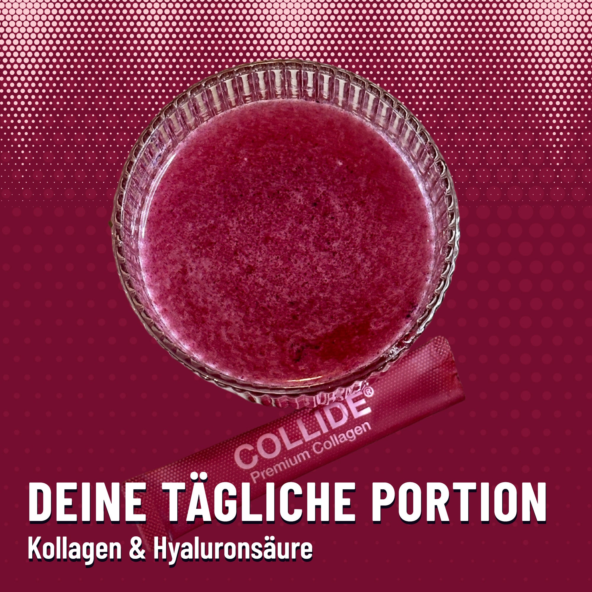 COLLIDE Kollagen-Hyaluronsäure Pulver - 🍒 cherry flavour