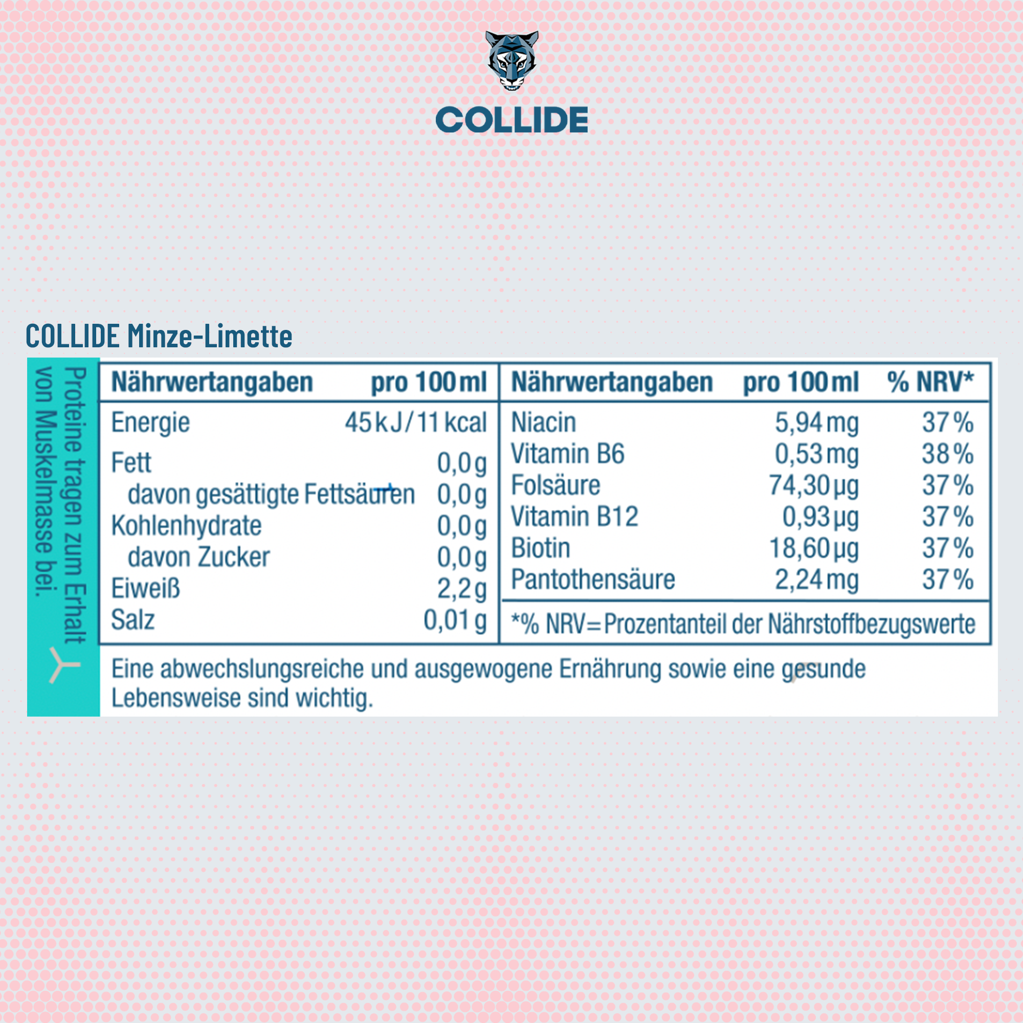 (MHD 13.05.25) - 24x COLLIDE Kollagen Drink: Minze-Limette 250ml