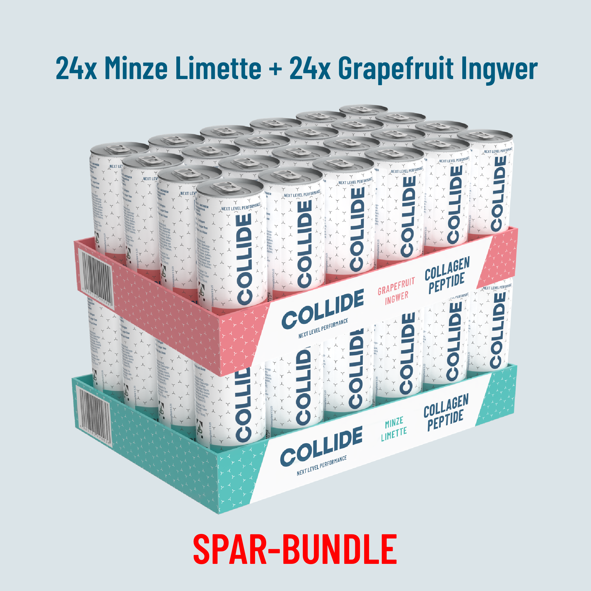 SPAR-Bundle: 24x COLLIDE Minze-Limette + 24x COLLIDE Grapefruit Ingwer