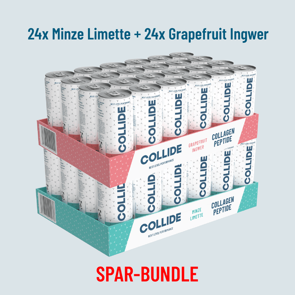SPAR-Bundle: (MHD 13.05.25) 24x COLLIDE Minze-Limette + 24x COLLIDE Grapefruit Ingwer