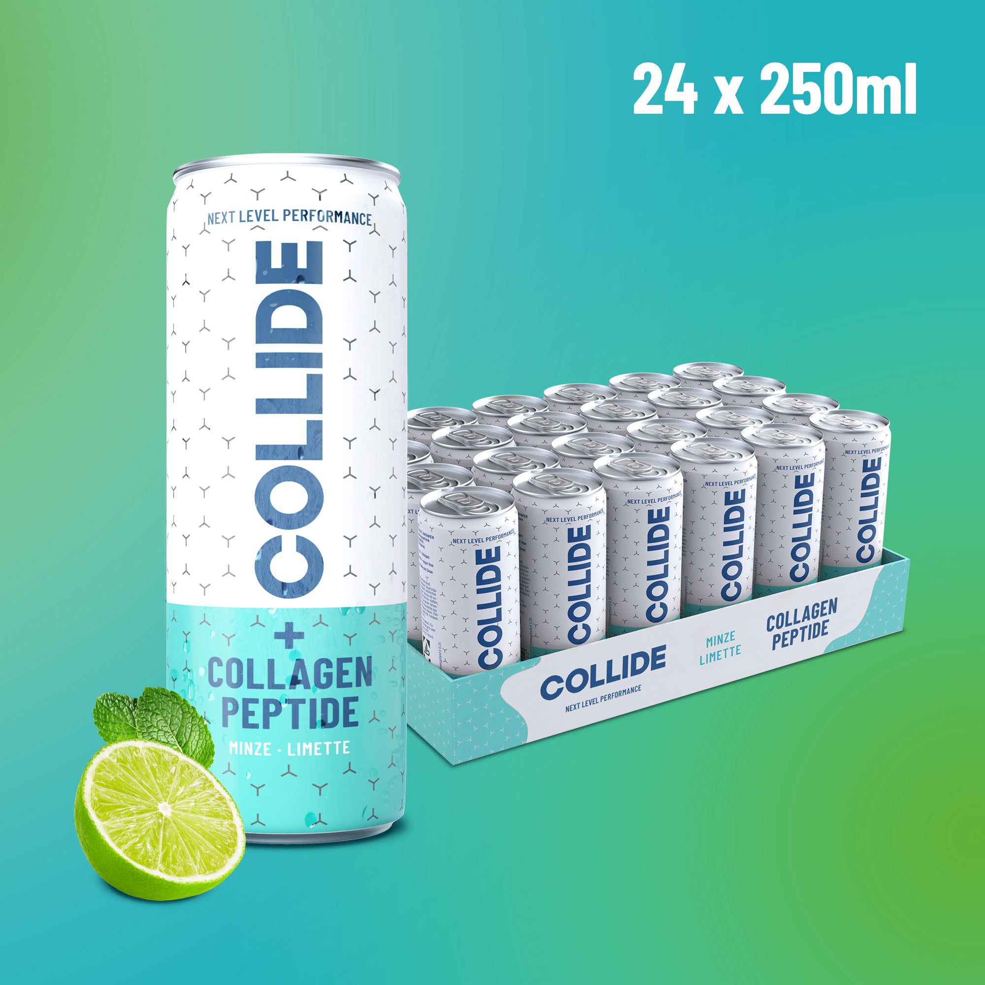 24x COLLIDE Kollagen Drink: Minze-Limette 250ml