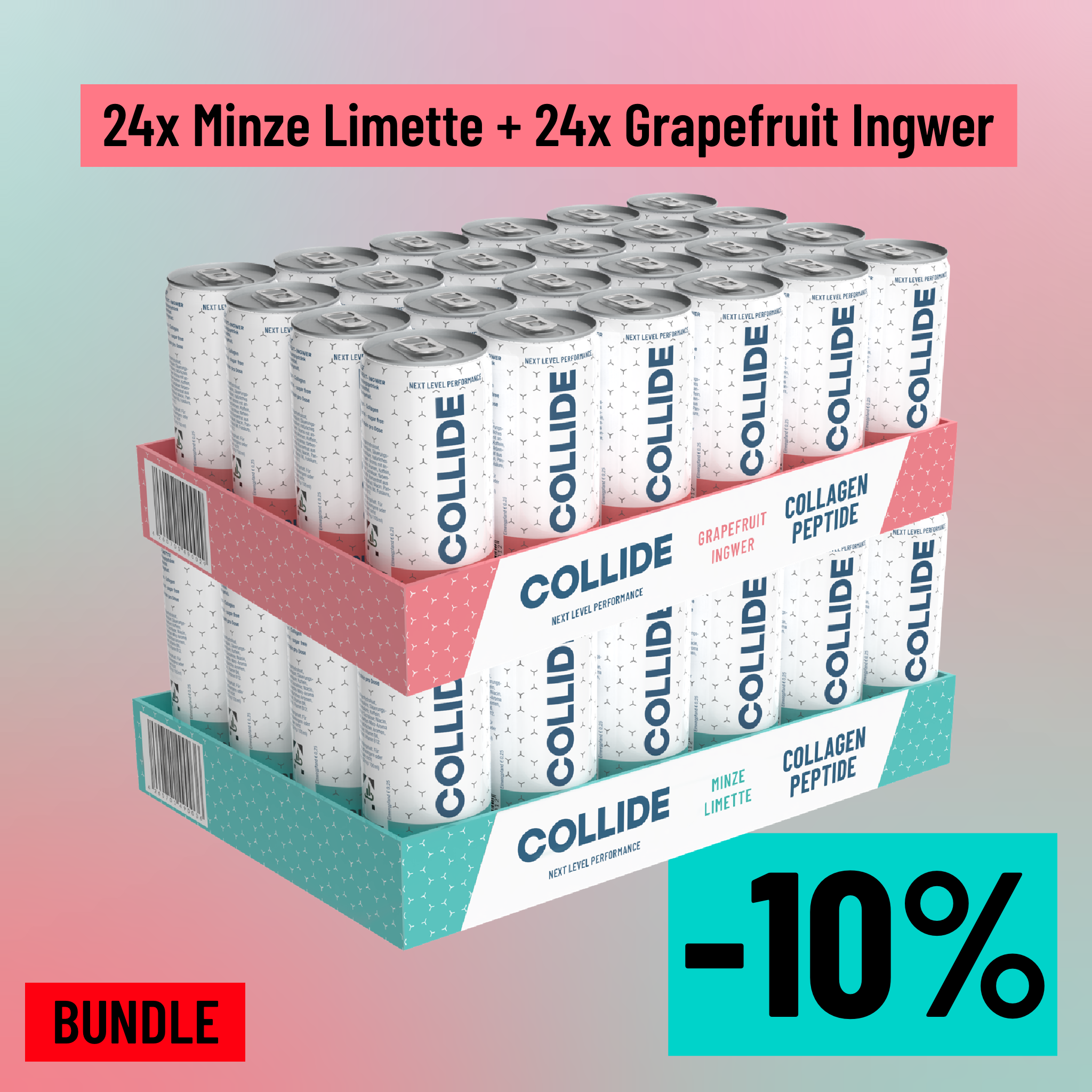SPAR-Bundle 24x COLLIDE Minze-Limette + 24x COLLIDE Grapefruit Ingwer