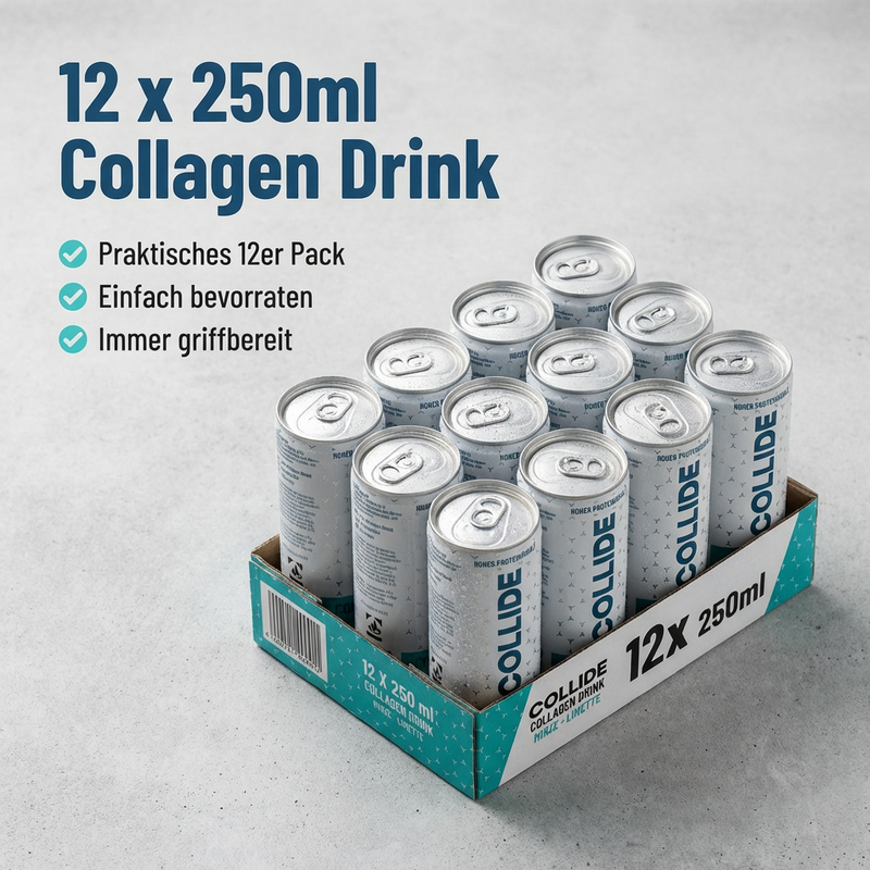Kollagen Protein Drink: Minze-Limette 12x250ml