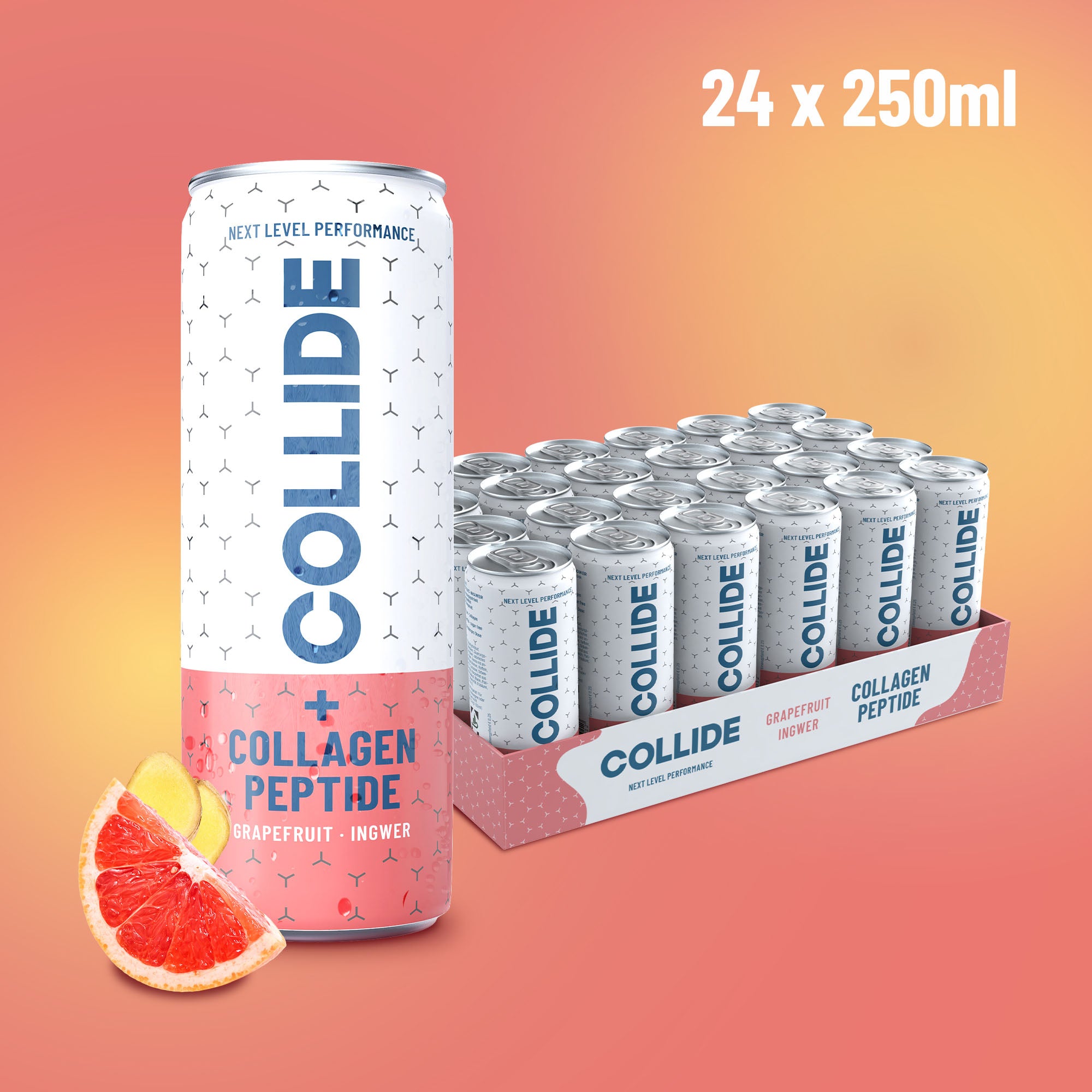 24x COLLIDE Kollagen Drink: Grapefruit-Ingwer 250ml